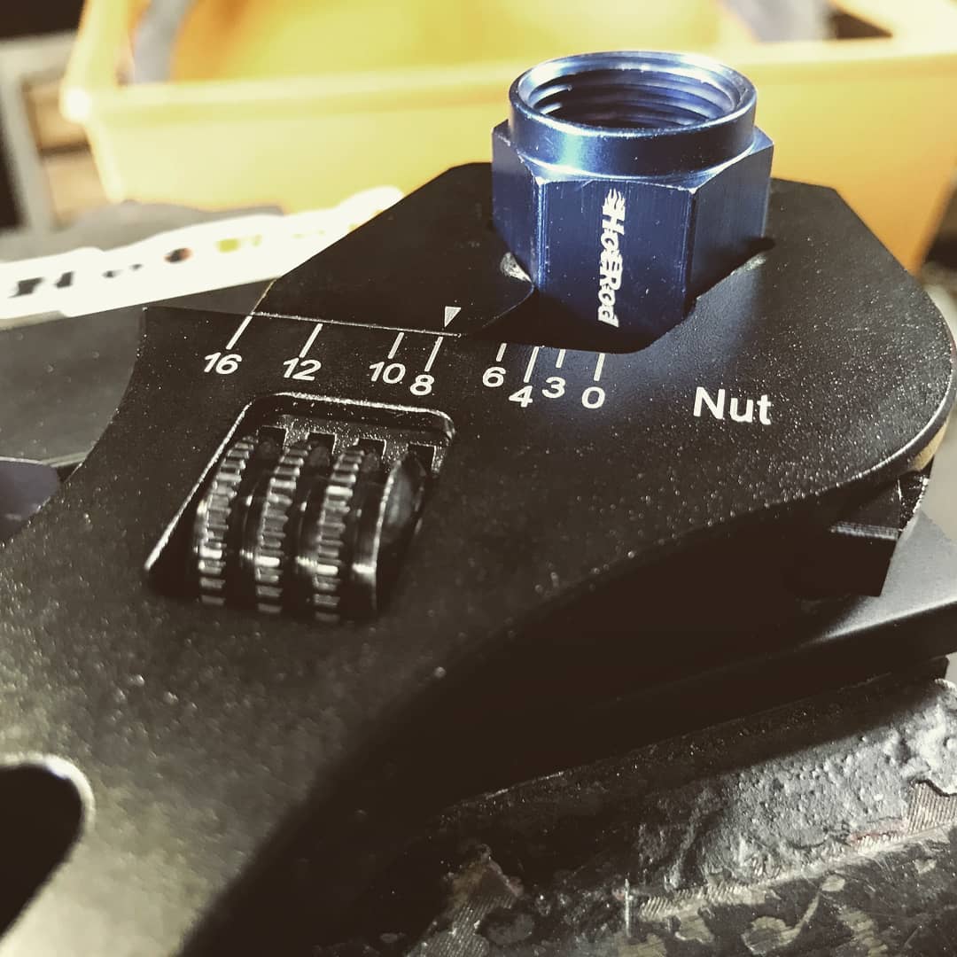 AN Fitting in Adjustable Aluminum spanner wrench AN3-AN12 Anodized for AN PTFE fitting install - Hot Rod AN LLC-Tools