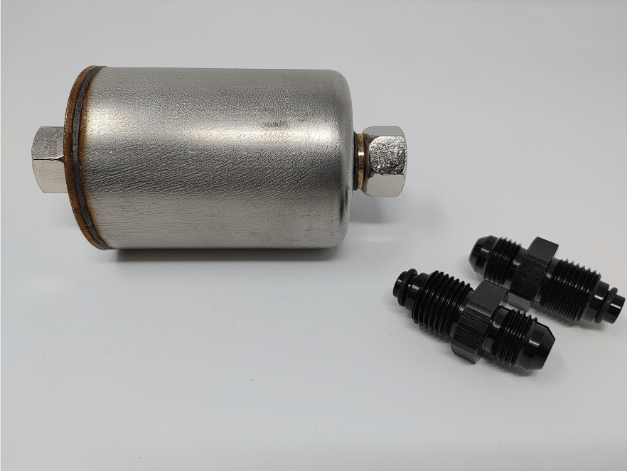 Factory-Style Inline EFI Fuel Filter — ≤10 µm (Includes -6 AN Fittings)