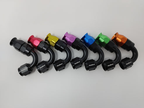 AN PTFE Reusable 120 degree swivel hose end AN6, AN8, AN10