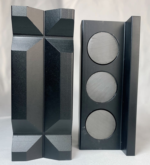 Aluminum Vice Jaws for PTFE fitting install - Black Anodized