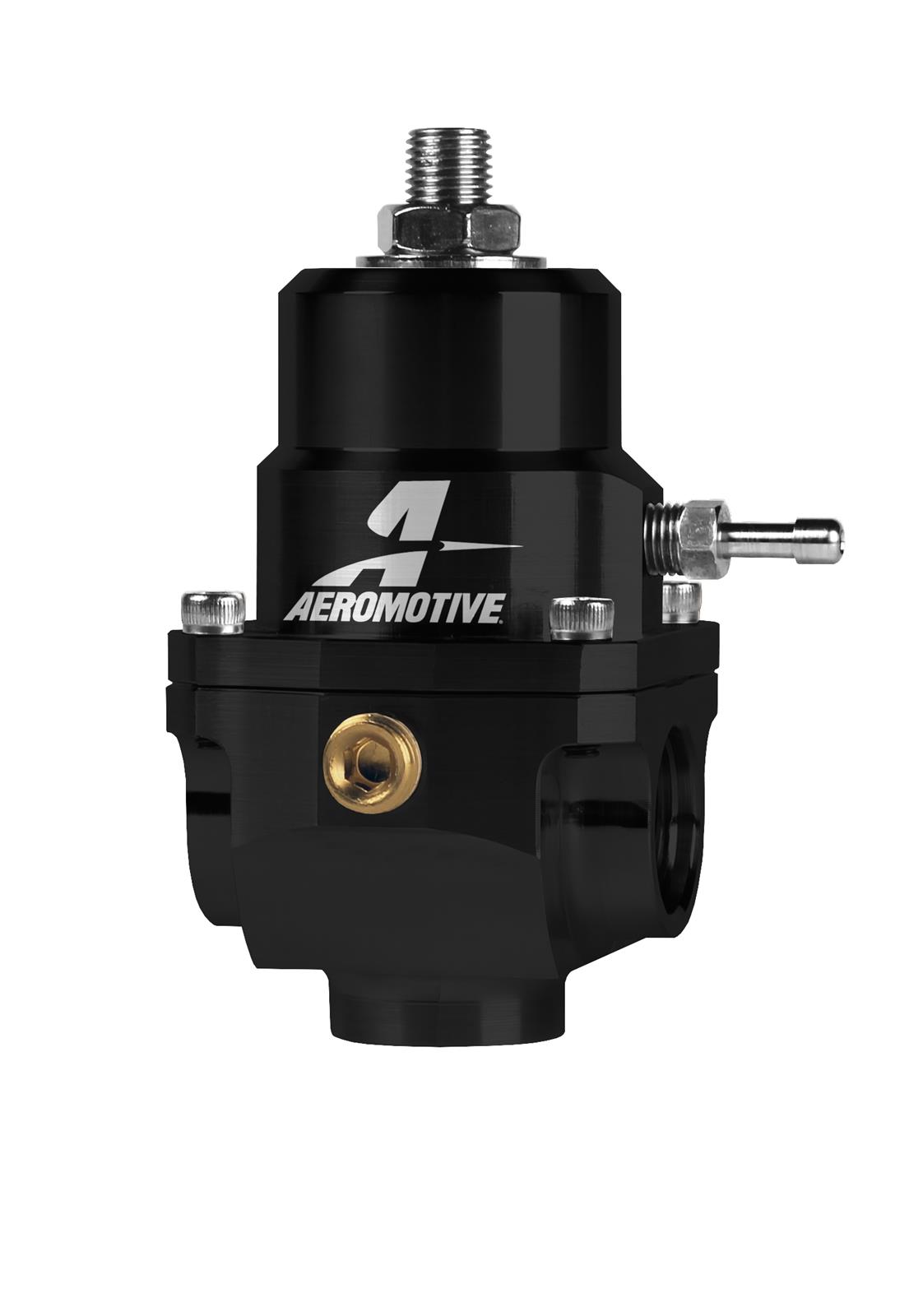 1/8 NPT fuel pressure gauge port on Aeromotive X1 regulator body