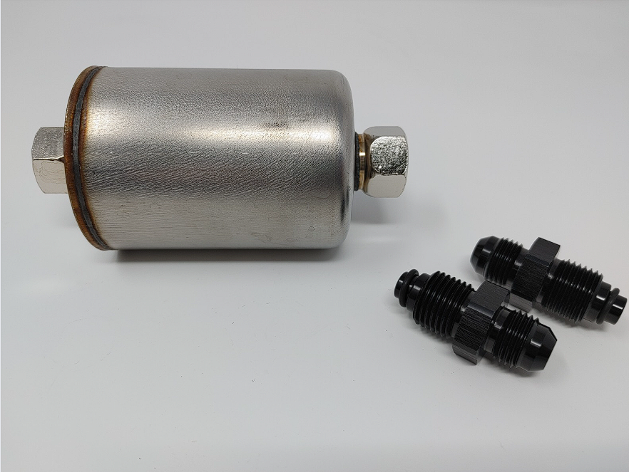 Factory style Inline fuel filter w/ AN6 fittings