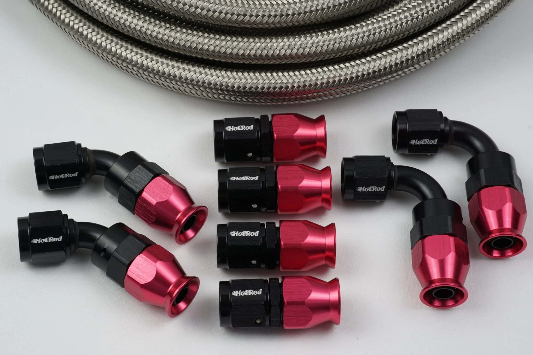 AN-8 Stainless Braided PTFE hose and 8 AN Fittings Bundle Deal