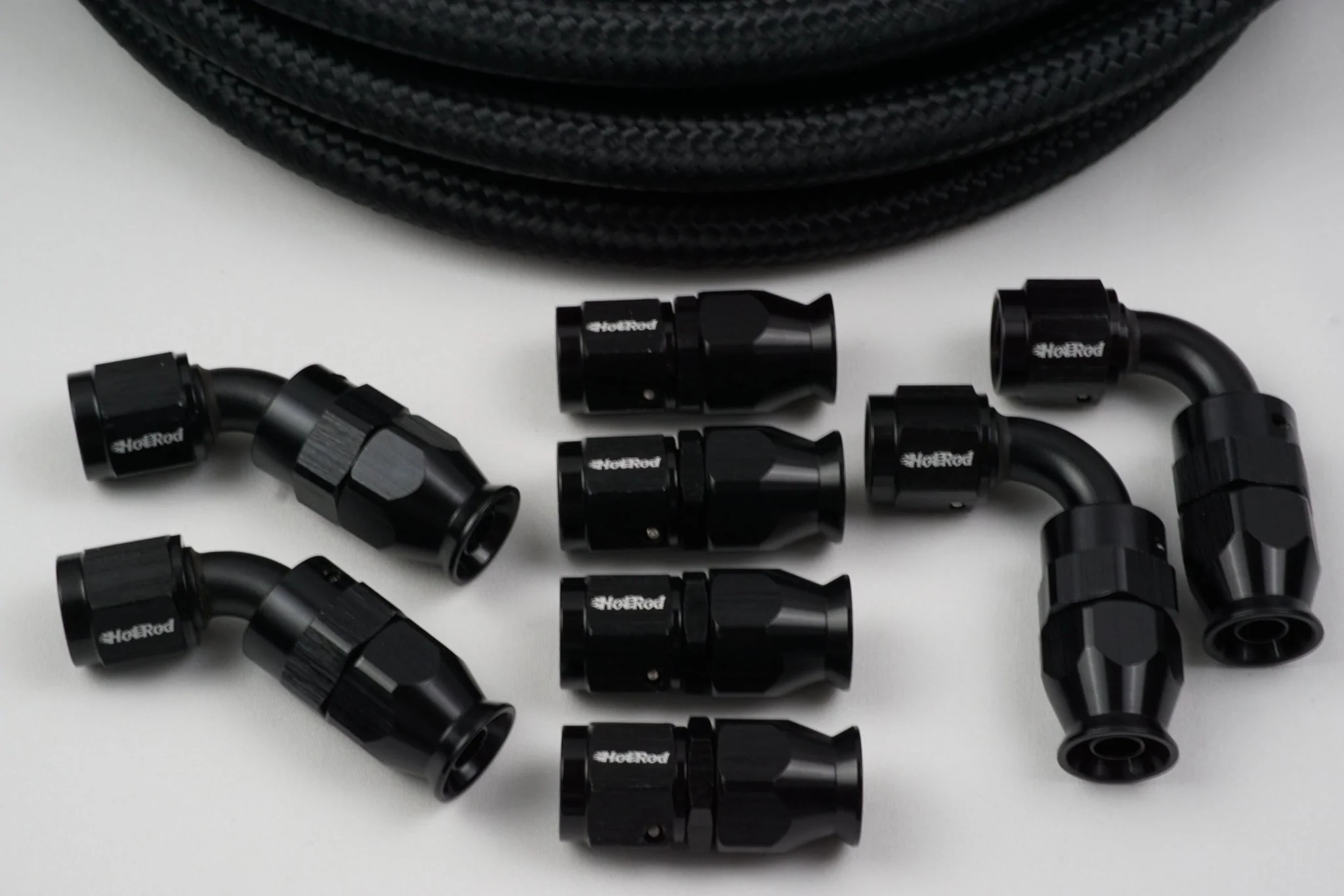 AN-6 Nylon Braided PTFE hose and 8 AN Fittings Bundle Deal