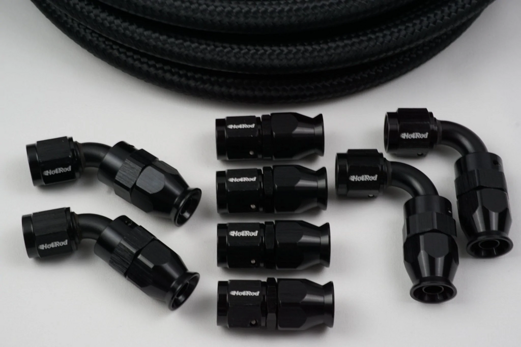 AN-8 Nylon Braided PTFE hose and 8 AN Fittings Bundle Deal