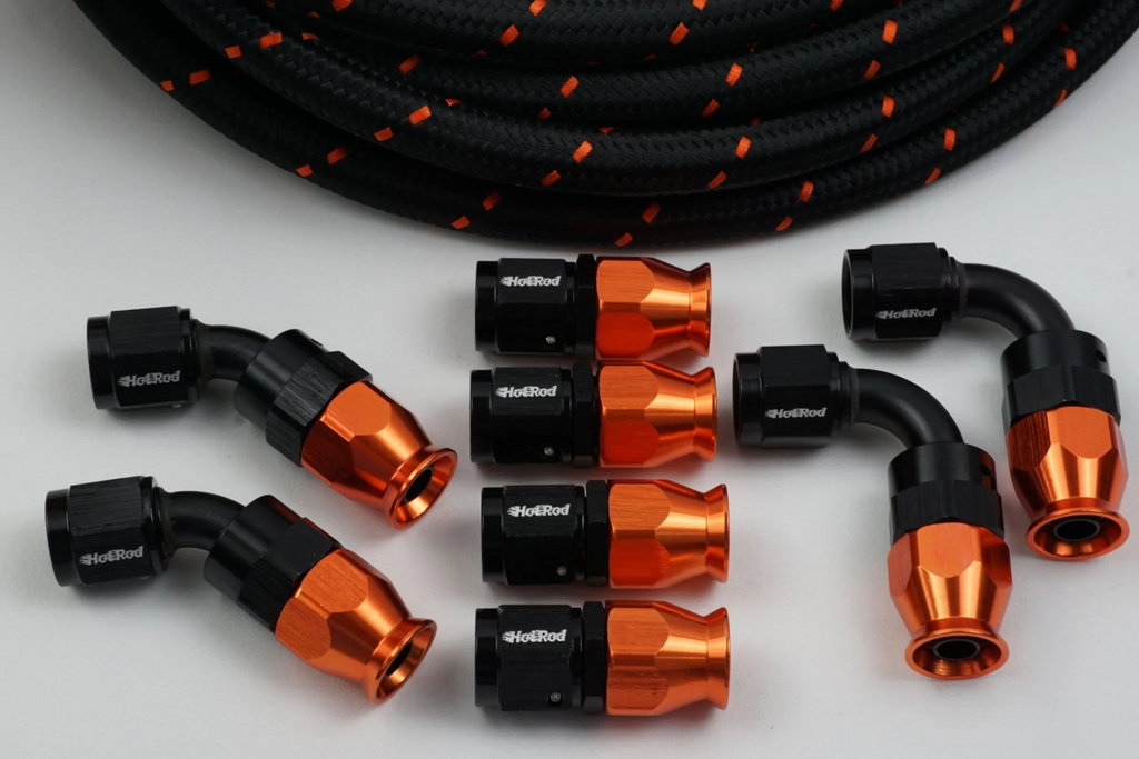 AN-8 Nylon Braided PTFE hose and 8 AN Fittings Bundle Deal