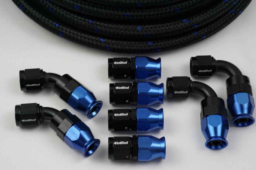 AN-8 Nylon Braided PTFE hose and 8 AN Fittings Bundle Deal