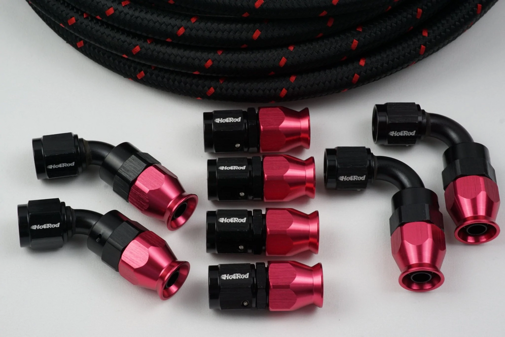 AN-8 Nylon Braided PTFE hose and 8 AN Fittings Bundle Deal